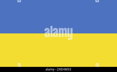 UKRAINE Flag illustration vectorielle, couleur officielle, drapeau national, symbole de nation, gouvernement, vecteur, illustration, drapeau isolé Illustration de Vecteur