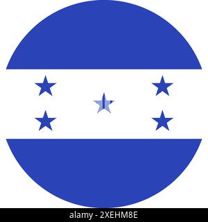 HONDURAS Flag in circle illustration vectorielle, couleur officielle, drapeau national, symbole de nation, gouvernement, vecteur, illustration, drapeau isolé Illustration de Vecteur