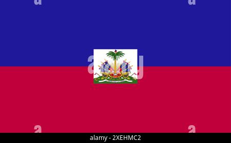 HAITI Flag illustration vectorielle, couleur officielle, drapeau national, symbole de nation, gouvernement, vecteur, illustration, drapeau isolé Illustration de Vecteur