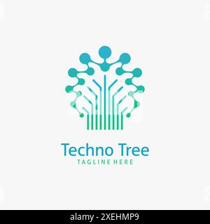 Logo Tech Tree Illustration de Vecteur