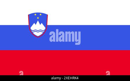 SLOVÉNIE Flag illustration vectorielle, couleur officielle, drapeau national, symbole de nation, gouvernement, vecteur, illustration, drapeau isolé Illustration de Vecteur