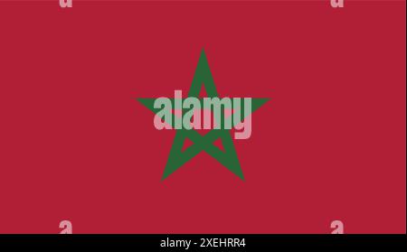 MAROC Flag illustration vectorielle, couleur officielle, drapeau national, symbole de nation, gouvernement, vecteur, illustration, drapeau isolé Illustration de Vecteur