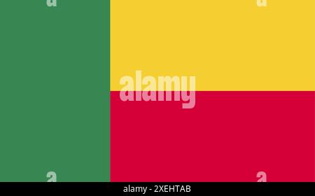 BENIN Flag illustration vectorielle, couleur officielle, drapeau national, symbole de nation, gouvernement, vecteur, illustration, drapeau isolé Illustration de Vecteur