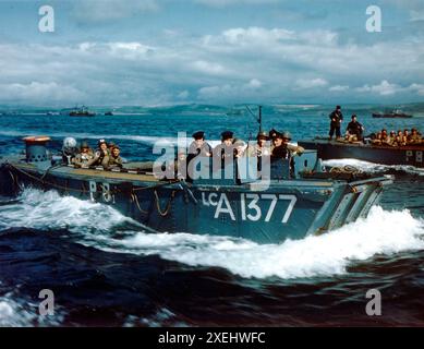 Guerre 2 libération de la France c 1944-45 troupes américaines alliées Normandie Banque D'Images