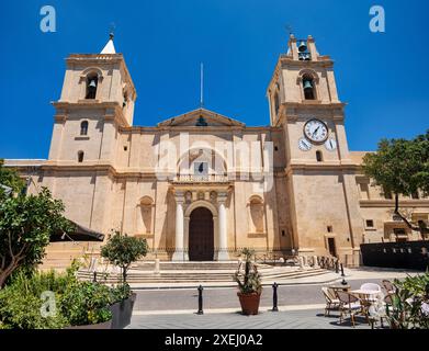 St John's Co-cathédrale est une co-cathédrale catholique romaine à La Valette, Malte Banque D'Images