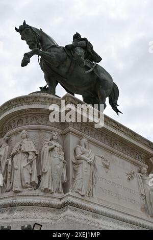 Europe, Italie, Rome, Monument Victor Emmanuel II Banque D'Images