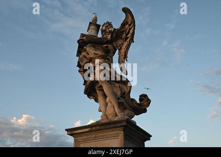 Eurore, Italie, Rome Ponte Sant'Angelo Pons Aelius et Panthéon Banque D'Images