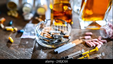 Les substances addictives Banque D'Images