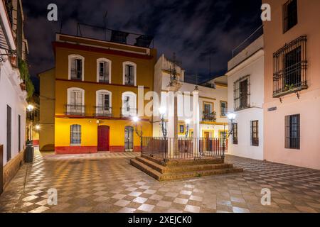 Plaza de las Cruces, Santa Cruz district, Séville, Andalousie, Espagne Banque D'Images