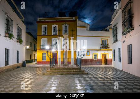 Plaza de las Cruces, Santa Cruz district, Séville, Andalousie, Espagne Banque D'Images