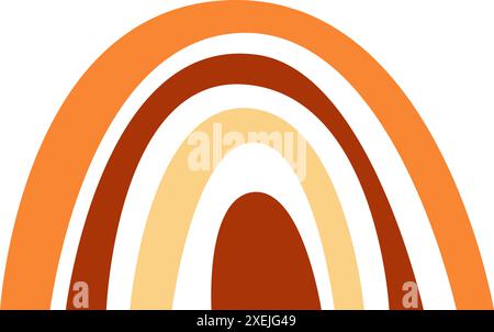 Arc-en-ciel mignon. Parfait pour la douche de bébé, anniversaire, fête d'enfants, vêtements imprimés. Illustration vectorielle. Plat Illustration de Vecteur