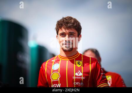 Autriche, 28/06/2024, 16 Charles Leclerc, (mon) Scuderia Ferrari lors du GP autrichien, Spielberg 27-30 juin 2024, Championnat du monde de formule 1 2024. Banque D'Images