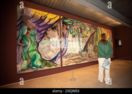 Édimbourg, Royaume-Uni. , . Nouvelle exposition de Dovecot Studios, Chris Ofili : The Caged Bird's Picture Credit : Pako Mera/Alamy Live News Banque D'Images