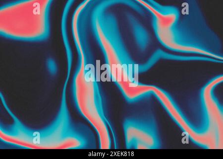 Texture graineuse de gradient, fond froid abstrait. design futuriste y2k. Métal liquide coloré, toile de fond rétro Banque D'Images