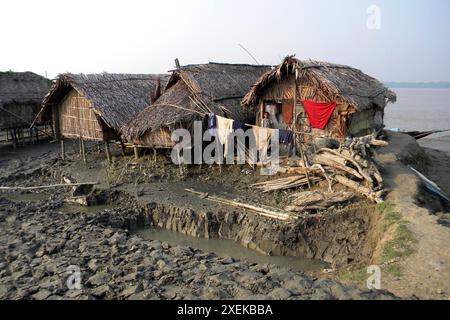 Maison traditionnelle. Parc national des Sundarbans. Bangladesh. Banque D'Images