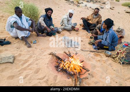 Mauritanie, surrondings de Chinguetti, vie quotidienne Banque D'Images