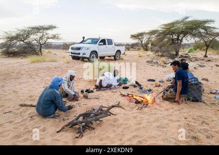 Mauritanie, surrondings de Chinguetti, vie quotidienne Banque D'Images