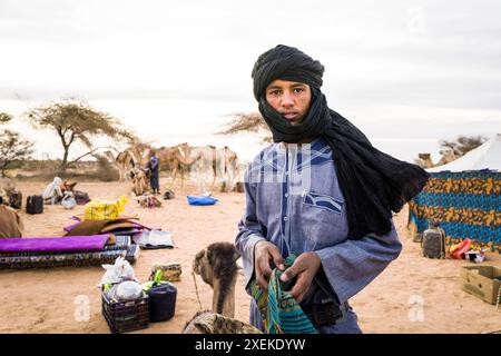 Mauritanie, environs de M'Haireth, portrait Banque D'Images