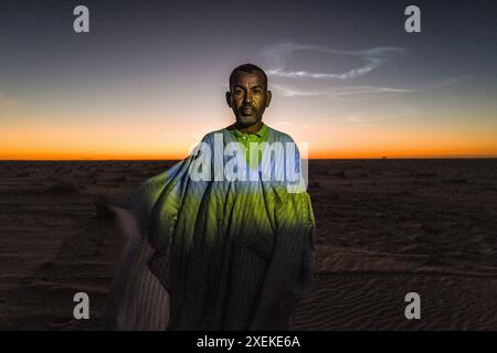 Mauritanie, environs de Chami, portrait Banque D'Images