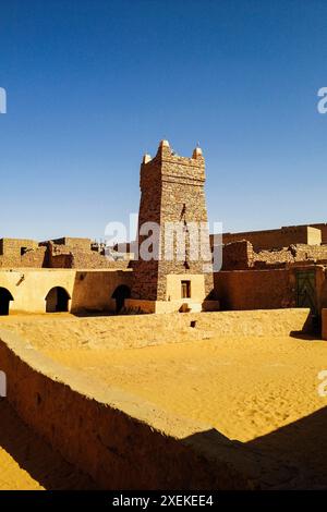 Mauritanie, Chinguetti, mosquée locale Banque D'Images