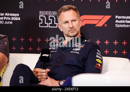 HORNER Christian (gbr), Team principal de Red Bull Racing, portrait lors du Grand Prix d'Autriche de formule 1 Qatar Airways 2024, 11e manche du Championnat du monde de formule 1 2024 du 28 au 30 juin 2024 sur le Red Bull Ring, à Spielberg, Autriche crédit : Agence photo indépendante/Alamy Live News Banque D'Images