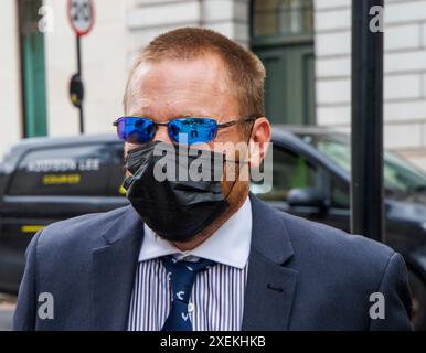 Londres, Royaume-Uni. 28 juin 2024. Craig carter, 51 ans, accusé d'inconduite dans une fonction publique pour le vol présumé d'argent d'un homme décédé après s'être effondré. La victime, Claudio Gaetani, est morte en vélo. PC Craig carter, 51 ans, comparaît vendredi devant le tribunal des magistrats de Westminster après avoir été accusé de mauvaise conduite dans la fonction publique sur l'incident allégué. Il aurait volé de l'argent à un homme qui s'était effondré et est mort à Harringay, dans le nord de Londres, en septembre 2022 crédit : Mark Thomas/Alamy Live News Banque D'Images