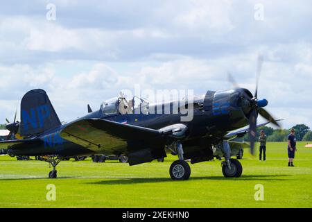 ..chance- Vought, Corsair, F-AZEG, F4-U5NL, Sywell, air Display, Angleterre, Royaume-Uni. Banque D'Images