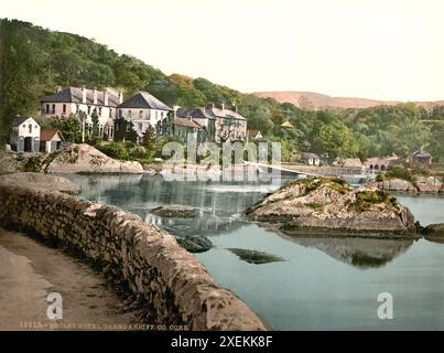 Eccles Hotel, Glengariff, im südwestlichen Gebiet der Grafschaft County Cork in Irland, Historisch, digital restaurierte Reproduktion von einer Vorlage aus dem 19. Jahrhundert, date du dossier non précisée Banque D'Images