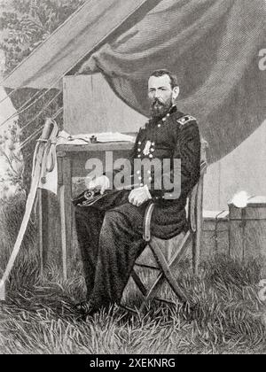 Philip Henry Sheridan, 1831 - 1888. Officier de l'armée des États-Unis et général de l'Union pendant la guerre de Sécession. Banque D'Images