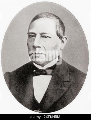 Benito Pablo Juárez García, 1806 – 1872. Avocat mexicain, politicien libéral et 26e président du Mexique. Banque D'Images