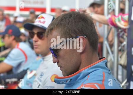 Portrait #8 Martin JARVEOJA (est), HYUNDAI i20 N Rally1, Team : Hyundai Shell Mobis WRT (DEU) Motorsport, FIA WRC, 80. Rallye Pologne, World Rally CamChampionship, Mikolajci, Polen, Autogramstunde, 27.06.2024 Foto : Eibner-Pressefoto/Juergen Augst Banque D'Images