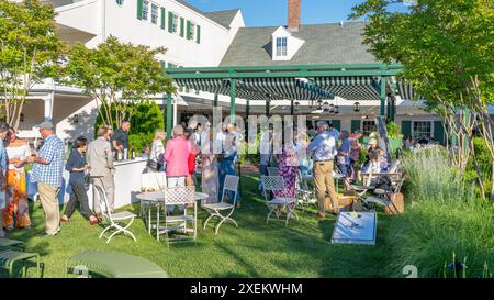 Participe à la soirée de lancement du livre d'Ann Liguori pour « Life on the Green, Lessons & Wisdom from Legends of Golf » au Canoe place Inn à Hampton Bays, NY, le 27 juin 2024. (Photo de David Warren /Sipa? ÉTATS-UNIS) Banque D'Images