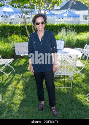 Elena Gibbs assiste à la soirée de lancement du livre pour Ann Liguori pour « Life on the Green, Lessons & Wisdom from Legends of Golf » au Canoe place Inn à Hampton Bays, NY le 27 juin 2024. (Photo de David Warren /Sipa? ÉTATS-UNIS) Banque D'Images