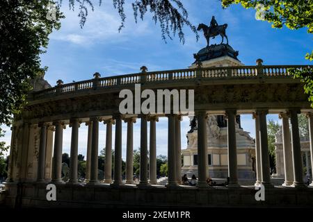 Monument Alfonso XII dans le parc Buen Retiro à Madrid ; Madrid, Espagne Banque D'Images