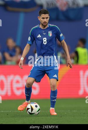 Leipzig, Allemagne. 24 juin 2024. Jorginho d'Italie lors du match des Championnats d'Europe de l'UEFA au stade de Leipzig, Leipzig. Le crédit photo devrait se lire : Jonathan Moscrop/Sportimage crédit : Sportimage Ltd/Alamy Live News Banque D'Images