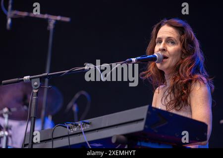 Milwaukee, États-Unis. 27 juin 2024. Musicienne Tracy Bonham lors du Summerfest Music Festival le 27 juin 2024, à Milwaukee, Wisconsin (photo de Daniel DeSlover/Sipa USA) crédit : Sipa USA/Alamy Live News Banque D'Images