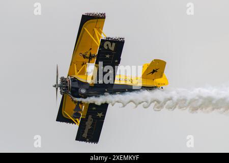 Défilé Scandinavian Airshow au Antidotum Air Show 2024 à Leszno, Pologne Banque D'Images