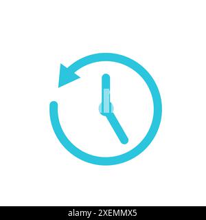 Icône historique. Isolé sur fond blanc. À partir du jeu d'icônes bleues Illustration de Vecteur