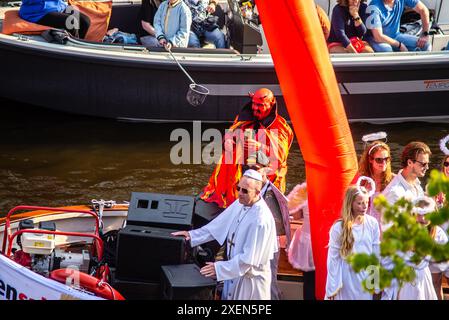 28. 06. 2024 Leyde, pays-Bas, Lakenfest, célébration de l'été à partir de Leyde Banque D'Images