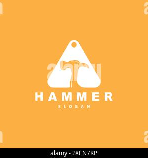 Hammer logo, outils de constructeur inspiration Design, Vector Vintage menuiserie et mécanique, modèle d'illustration Illustration de Vecteur