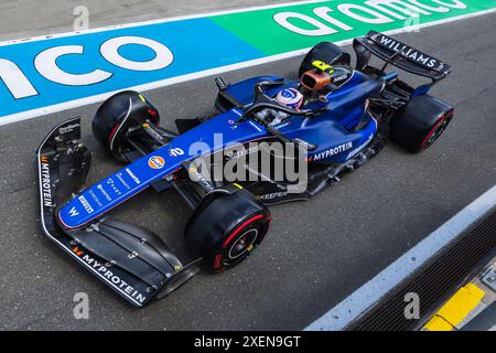 Red Bull Ring, Spielberg, Autriche. 28 juin 2024 ; Logan Sargeant des États-Unis et Williams Racing lors du Grand Prix de formule 1 d'Autriche crédit : Jay Hirano/AFLO/Alamy Live News Banque D'Images