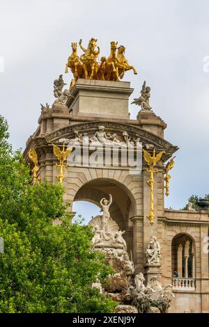 La fontaine principale du Parc de la Ciutadella (Parc de la Citadelle), barcelone, espagne. Banque D'Images