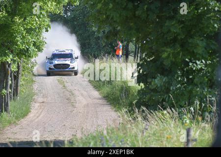 Adrien FOURMAUX (FRA) / Alexandre CORIA (FRA), FORD Puma Rally1, Team : M-Sport Ford WRT (GBR) Motorsport, FIA WRC, 80. Rallye Pologne, Championnat du monde de rallye, Polen, SS2, WP2, Stanczyki1, 28.06.2024 Foto : Eibner-Pressefoto/Juergen Augst Banque D'Images