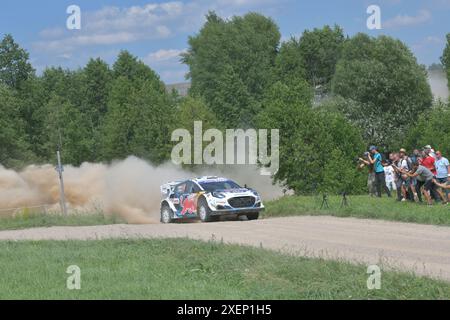 Adrien FOURMAUX (FRA) / Alexandre CORIA (FRA), FORD Puma Rally1, Team : M-Sport Ford WRT (GBR) Motorsport, FIA WRC, 80. Rallye Pologne, Championnat du monde des rallyes, Polen, SS5, WP5, Stanczyki2, 28.06.2024 Foto : Eibner-Pressefoto/Juergen Augst Banque D'Images