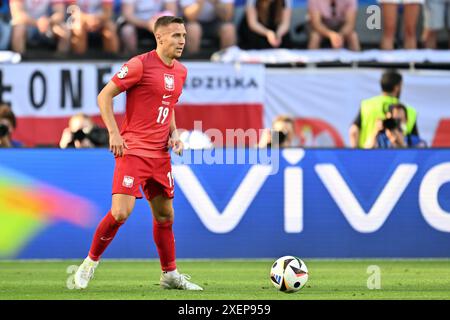 Przemyslaw Frankowski (19 ans) de Pologne photographié lors d'un match de football entre les équipes nationales de France et de Pologne le troisième jour du Groupe d dans la phase de groupes du tournoi UEFA Euro 2024 , le mercredi 25 juin 2024 à Dortmund , Allemagne . PHOTO SPORTPIX | David Catry Banque D'Images