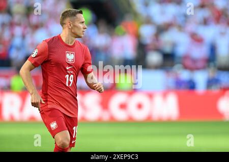 Dortmund, Allemagne. 25 juin 2024. Przemyslaw Frankowski (19 ans), de Pologne, photographié lors d'un match de football opposant les équipes nationales de France et de Pologne lors de la troisième journée du Groupe d dans la phase de groupes du tournoi UEFA Euro 2024, le mercredi 25 juin 2024 à Dortmund, Allemagne . Crédit : Sportpix/Alamy Live News Banque D'Images