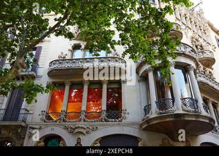 Casa Lleó Morera (1902-1906) de Lluís Domènech i Montaner. Passeig de Gracia. Barcelone. Catalogne. Espagne. Banque D'Images