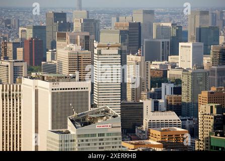 Gratte-ciel, vue sur la ville de Tokyo, Tokyo, Japon. Banque D'Images