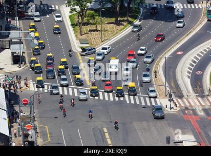 Avenida 9 de Julio. Buenos Aires. Argentine. Banque D'Images