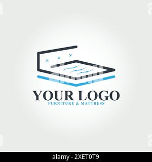 Design du logo mobilier et matelas Illustration de Vecteur